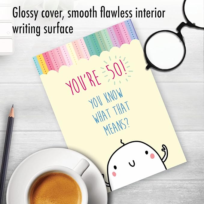 NobleWorks Hilarious 50th Milestone Birthday Greeting Card with 5 x 7 Inch Envelope (1 Card) Forget It-50 C10251MBG