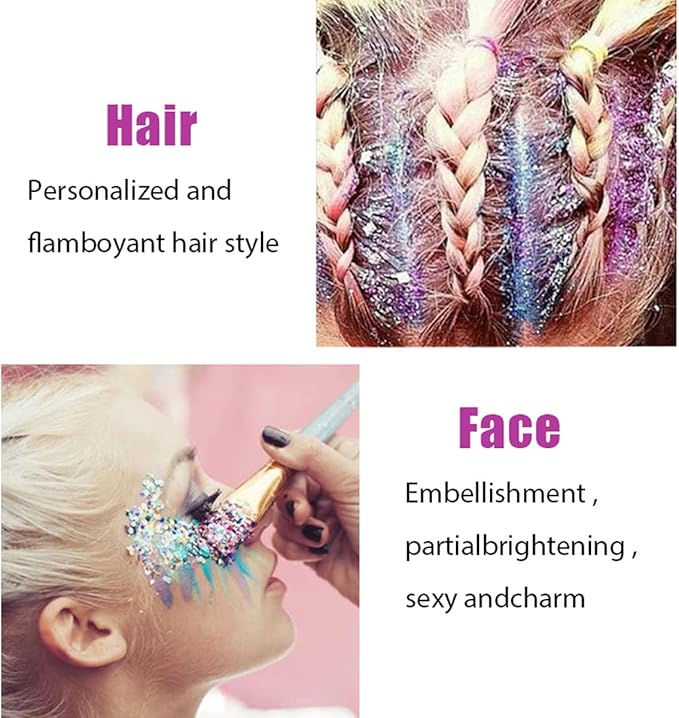 Pink Face Glitter Gel,Singer Concerts Music Festival Pink Out Accessories,Lover Heart Body Glitter Gel,Halloween Sequins Face Glitter Paint Makeup,Sparkling Hair Chunky Glitter for Women,50ML