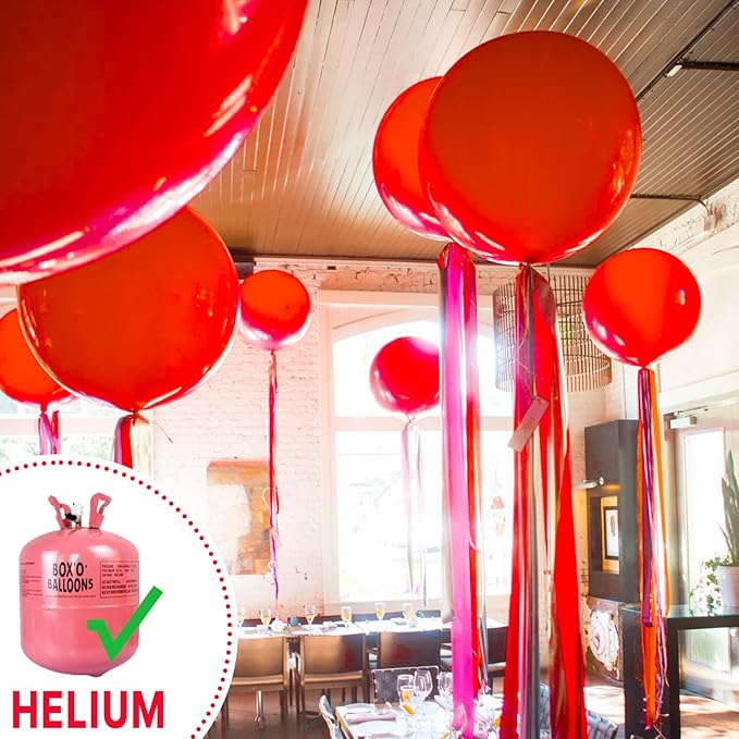 PartyWoo Red Balloons 4pcs 36 Inch Red Helium Balloons for Birthday Graduation Bachelorette Citizenship Firefighter Strawberry Anniversary Cherry Casino Movie Theme Party Decorations Red-Y57
