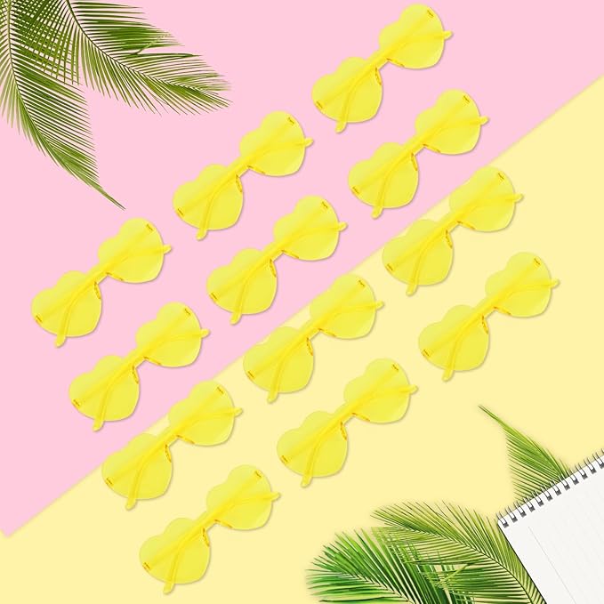 Heart Sunglasses 12/18/24 Pcs Heart Shaped Glasses for Women Cute Funny Party Glasses Party Favors Accessories