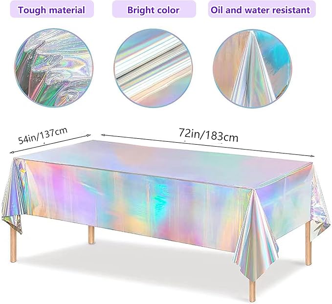 Birthday Decorations Pearl Rainbow Balloon Arch Garland Kit Iridescent Disco Party Pastel Tablecloth Supply Fringe Sparkle Backdrop Decor