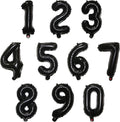16 Inch Foil Mylar Number Balloons 0-9 for Party Decoration (Black)