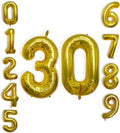 40 Inch Large Gold Number Celebration and Decoration Balloon for Birthday Parties, Graduations, Anniversaries, Weddings, Photo Shoots, Special Events - Helium Foil Mylar (Gold Number 30)