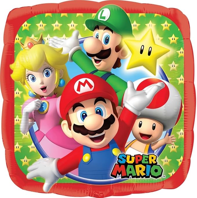 Anagram Mario Bros Party Supplies 4th Birthday Balloon Decorations