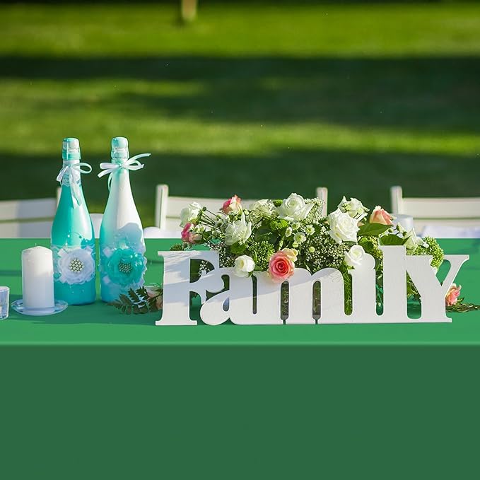 3Pcs Green Tablecloths for Rectangle Tables,Disposable Plastic Table Cloth,Waterproof Green Table Cover for Graduation Birthdays Weddings Anniversary Party Decorations,54 x 108 Inch