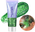 Go Ho Green Body Glitter,St Patricks Day Face Glitter Makeup,Green Face Paint Holographic Chunky Sequins Glitters for Eye Hair Nails,St Pattys Outfit Women Sparkle Accessories