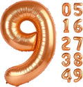 Orange 9 Balloon, Number Balloon 40 Inch, Orange Party Decorations, Giant Birthday Decorations for 9th 19th 29th 90th, Number 9 Balloon