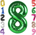 40 Inch Dark Green Number 8 Balloon, Giant 8 Number Balloons for 8th Birthday Decorations, Party Supplies for Baby Boy Girl, Dark Green Party Decor