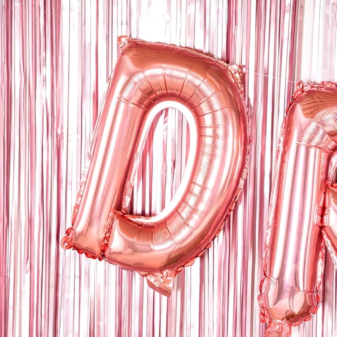 Restaurantware-Balloonify 16 Inch Letter Balloon, 1 Alphabet Party Balloon - Letter D, Self-Sealing, Rose Gold Foil Mylar Finish, Hanging Loop, Decoration For Birthday, Wedding, Or Graduation