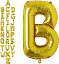 40 Inch Gold Letter B Balloons, DIY Phrase Foil Alphabet Letter B Balloons DIY Word B Banner for Birthday Anniversary Celebration Graduation Party Supplies Decoration