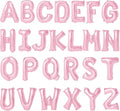 16 Inch pink Letter Balloons Mylar Foil Alphabet Letter A-Z Balloons Set for Wedding Birthday Party Decoration Banner(26pcs Pack,) (Light pink)
