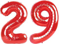 40 Inch Red Number 29 Digital Balloon,Jumbo Mylar Foil Helium Balloon for 29 Balloons for Birthday Party,Wedding Anniversary Party Decorations