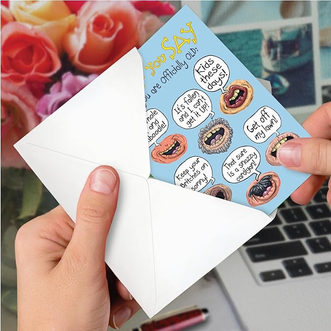 NobleWorks Hysterical Birthday Greeting Card with 5 x 7 Inch Envelope (1 Card) Things You Say C7891BDG