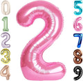 2 Numbers Balloon 40 Inch Pink Two Balloon Number Birthday Decor, 2nd 12 21st Party Celebration Decorations Graduations Wedding Baby Shower