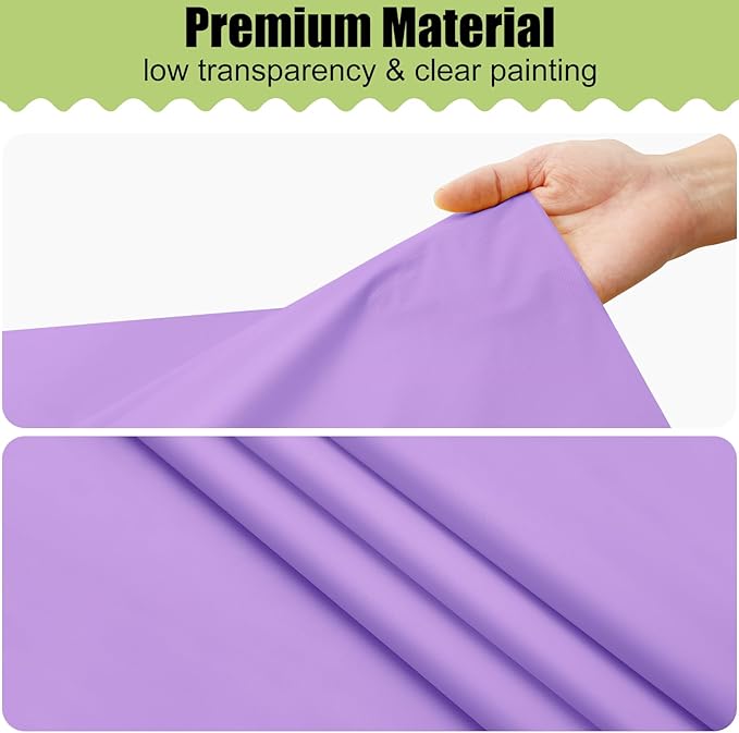 Smiry Disposable Table Cloth - 15 Pack, 54 x 108 Inch Waterproof Rectangle Tablecloths for Parties, Decorative Plastic Table Cover, Leakproof & Sturdy, Lavender