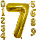 40 Inch Large Gold Number Celebration and Decoration Balloon for Birthday Parties, Graduations, Anniversaries, Weddings, Photo Shoots, Special Events - Helium Foil Mylar (Gold Number 7)