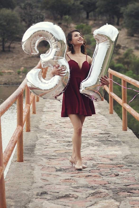 Silver Number Balloons 40 Inch, 3rd Birthday Decorations for Girls Boys, Number 3 Ballon for 3, 13, 23, 33 Celebration, Men and Women Birthday, Wedding, Anniversary Decor