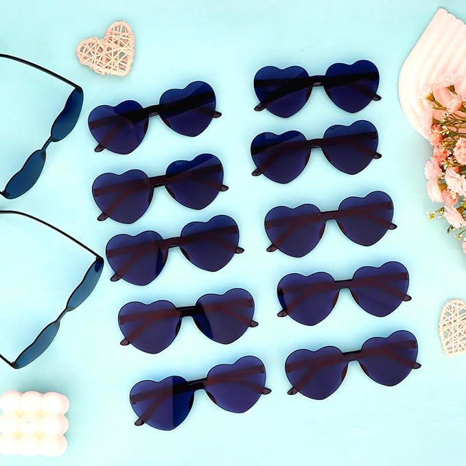 Heart Sunglasses 12/18/24 Pcs Heart Shaped Glasses for Women Cute Funny Party Glasses Party Favors Accessories