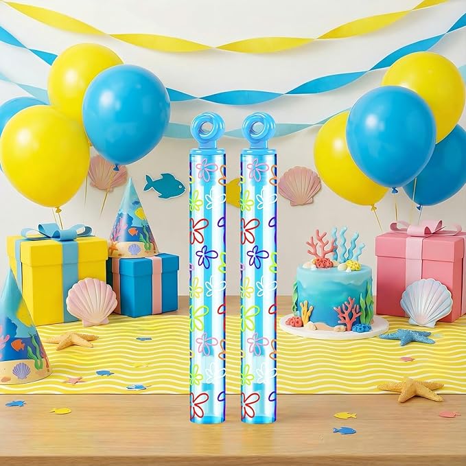 32 Pcs Flowers Print Bubble Wands Flowers Under The Sea Bubbles Party Favors for Adult Summer Activity Birthday Party Goodie Bag Stuffers Gifts Wedding Supplies