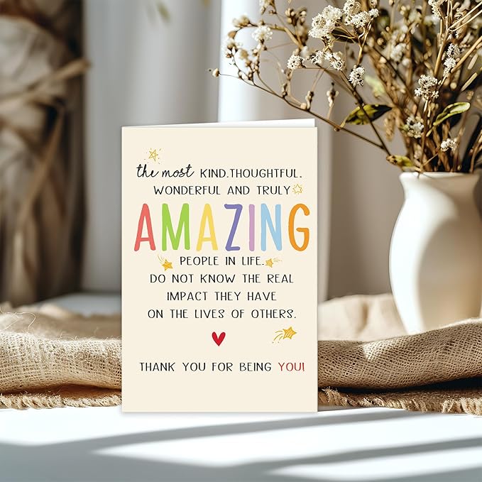 Funny Thank You Card Gifts for Teacher Coworker Doctor Boss Friend, Appreciation Gifts for Men Women