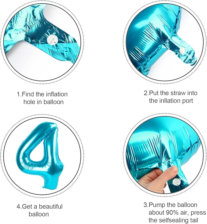 Light Blue Balloons Numbers 9, Big 40 Inch Happy 9 19 29 90 Birthday for Men And Women, Foil Balloons Decoratins for Wedding Anniversary, Single, New Year, Halloween Party Syupplies