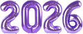 Purple 2026 Number Balloons, 40 Inch Balloon, New Years Eve Decorations, Balloons for New Years Eve Party Supplies 2026, Graduation Decoration, 2 6 20 26 Birthday Parties