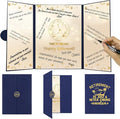 Trgowaul Retirement Party Decorations, Happy Retirement Guest Book Alternative, Blue Gold Happy Retirement Signature Book, Funny Card Congrats Retired Party Supplies Gifts Sign for Men Women Coworkers