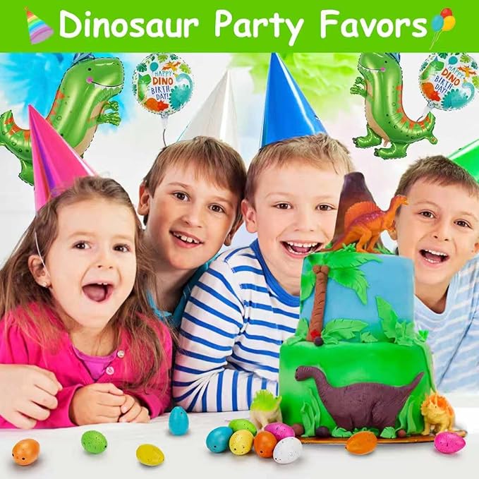 60PCS Small Hatching Dinosaur Eggs for Dinosaur Birthday Party Favors Easter Egg Fillers Goodie Bag Stuffers Classroom Carnival Prizes Bulk Pinata Novelty Grow in Water Dino Eggs with Toys Inside