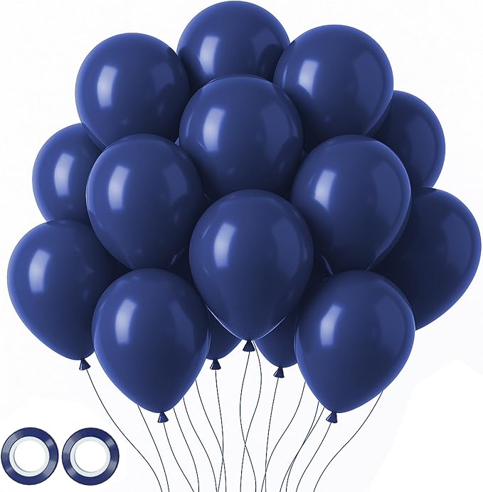 105pcs Navy Blue Balloons 12inch Dark Blue Balloons for Birthday Graduation Baby Shower Anniversary New Year Party Holiday Decorations
