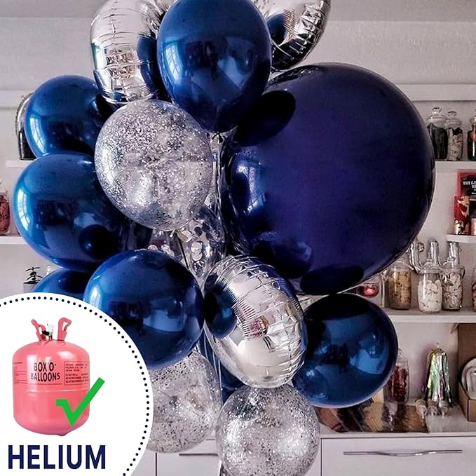 PartyWoo Navy Blue Balloons 4pcs 36 Inch Matte Helium Dark Blue Latex Balloons for Graduation Anniversary Wedding Sports Theme Boy Baby Shower Men Birthday Bachelorette Party Decorations Blue-Y72
