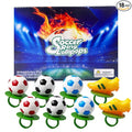 Soccer Themed 3D - Ring Lollipops 18 pk Assorted Fruit Flavors, Soccer Ball & Golden Boot Shaped Lollipop Ring Candy Suckers Individually Wrapped Bulk, Sports Candy Snacks for Party Treats Goodie Bags