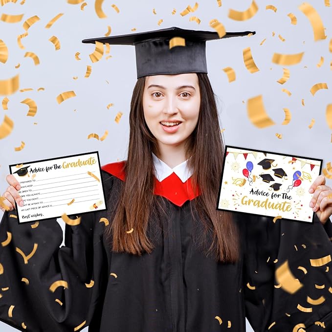 Yangmics Direct Graduation Advice Cards 2025-30 Pack-Graduation Party Supplies 2025 – Advice for The Graduate Party Favors Table Games Props