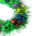 33Ft Green Tinsel Twist Garland Shiny Thick Metallic Foil Xmas Tree Decorations for Christmas New Year Parties St Patricks Day Parade Floats and Other Holidays Party Hanging Decor-(Colours+Green)