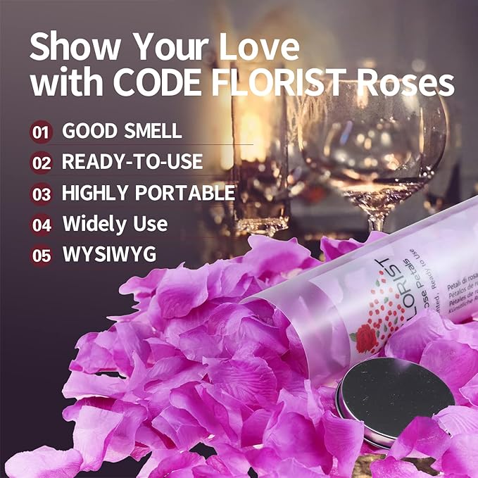 CODE FLORIST 1500 PCS Light Purple Silk Rose Petals for Valentine's Day,Romantic Night,Wedding,Proposal Anniversary Flower Decorations(Separated,Scented)