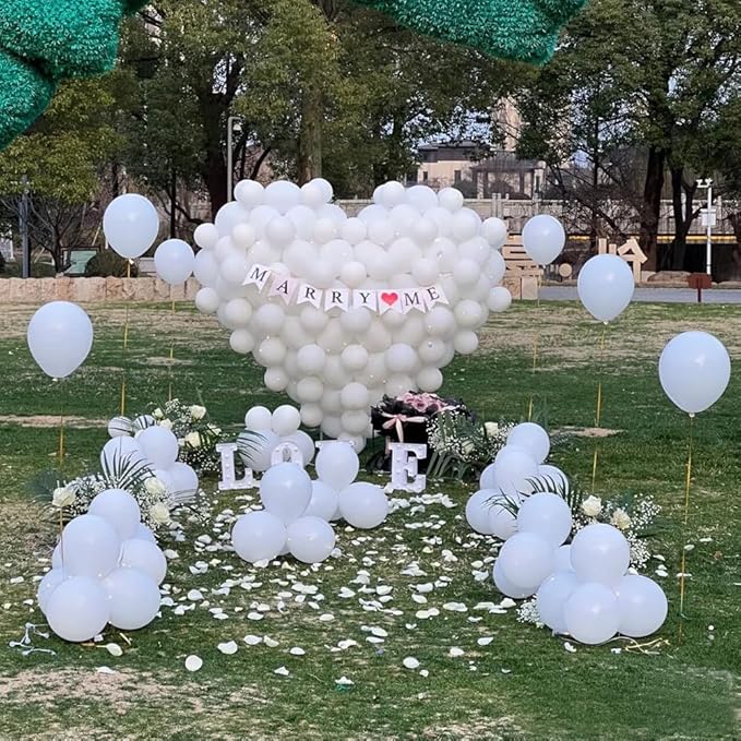 400 Pcs White Balloons 12 Inch Bulk Latex Balloon for Birthdays Weddings Party Decorations