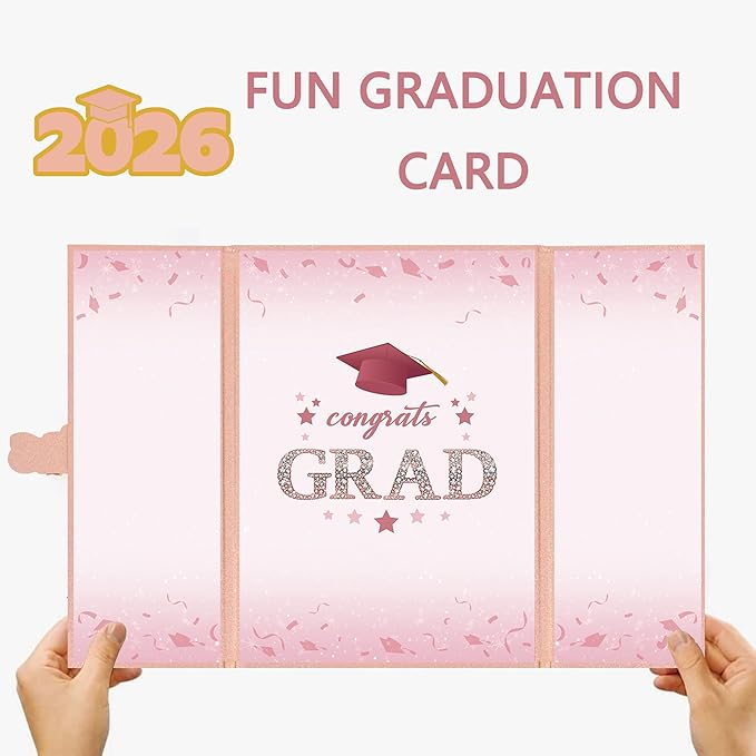 Vlipoeasn 2026 Graduation Guest Book Alternative, Rose Gold Class of 2026 Graduation Party Decorations, Graduation Signature Book for 2026 College High School, Unique Graduation Gifts for Friends