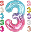Numbers Balloon 3, 40 Inch Large Pink Purple Blue Balloon for Three Year Old Birthday Decor, 3 13 30 31 Birthday Party Decorations for Wedding Supplies