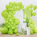 PartyWoo Lime Green Balloons 152pcs Different Sizes of 18 12 10 5 Inch Light Green Latex Balloon Arch Kit Garland for Wedding Birthday Dinosaur Jungle Golf Football Theme Party Decorations Green-Y6