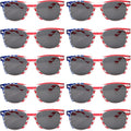 YQVIE Bulk American Flag Sunglasses for Adult Retro Independence Day Glasses UV400 Protection