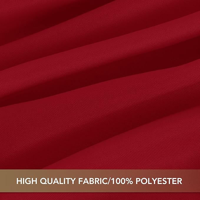 sancua Rectangle Tablecloths for 6 Foot Tables, 6 Pack - Washable Polyester Fabric Table Cloth for Wedding Party, Birthday, Banquet Reception, 54x108 Inch, Red