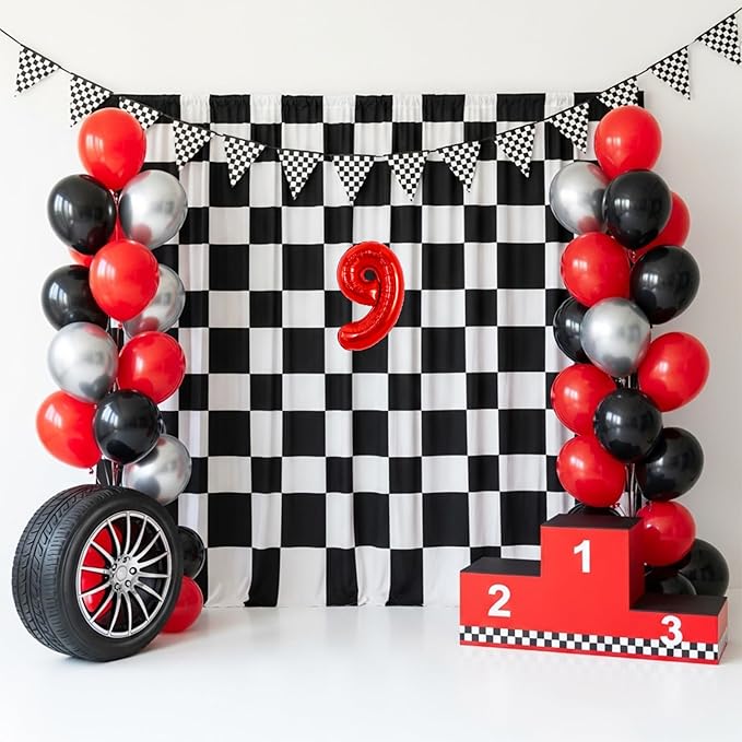 TONIFUL Number Balloons 16 Inch Fat Red 2 Set 0-9 Number Mylar Foil Balloons 20 Pcs Custom digitalal for 2026 New Year Eve Birthday Party Engagement Graduations Anniversary Baby Shower Decor