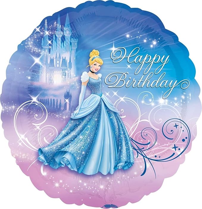 Cinderella Birthday Party 6pc Foil Balloons Bouquet Decorations