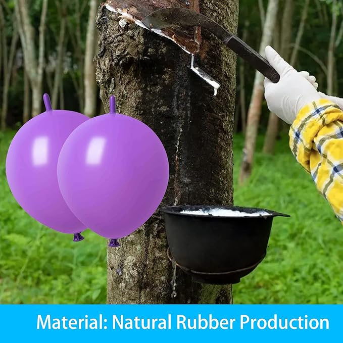 Link Balloons Purple 12 Inch Latex Quick Linkale Balloon 160 Pcs for Birthday, Halloween, Christmas, Party Festival Decorations
