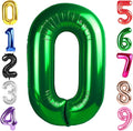 40 Inch Dark Green Number 0 Balloon, Giant Number 0 Balloons for 10th 20th 30th 40th Birthday Decorations, Party Supplies for Baby Boy Girl, Dark Green Party Decor