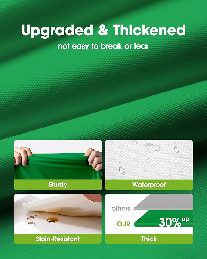 Pureegg Plastic Table Cloth Disposable 6 Pack, 54 x 108 Inch Table Cloths, St Patricks Day, Christmas Decorations, Tablecloths, Rectangle, Forest, Plastic Cover, Waterproof, Green
