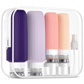 Mrsdry 16 Pack Travel Bottles for Toiletries, Large 6oz Silicone Travel Containers with No-Drip Valve and Wide Opening