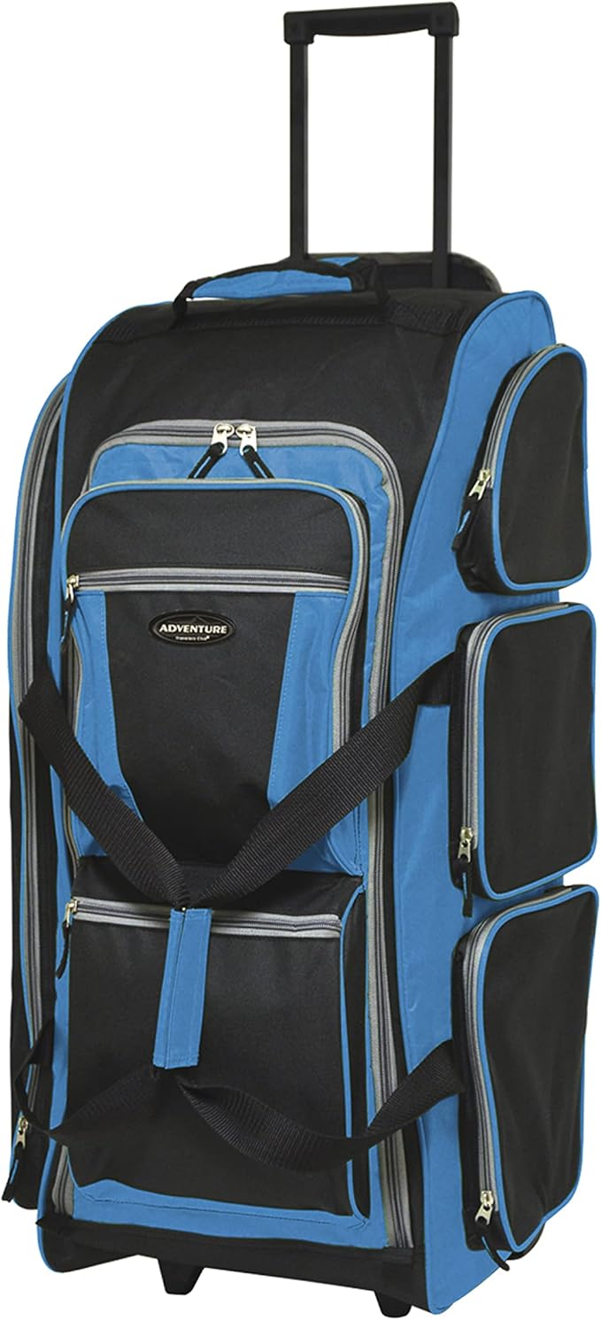 Travelers Club Xpedition 30 Inch Multi-Pocket Upright Rolling Duffel Bag