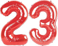 40 Inch Red 23 32 Large Number Balloon, 23 32 Red Birthday Party Decorations, Numbers 23 32 Foil Balloons for Anniversary Graduations Celebration Supplies
