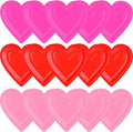 Gatherfun 48Pcs Heart Shaped Paper Plates Set - Romantic Red Heart Tableware for Valentine's, Anniversary Party Supplies & Valentine's Day Party Decorations