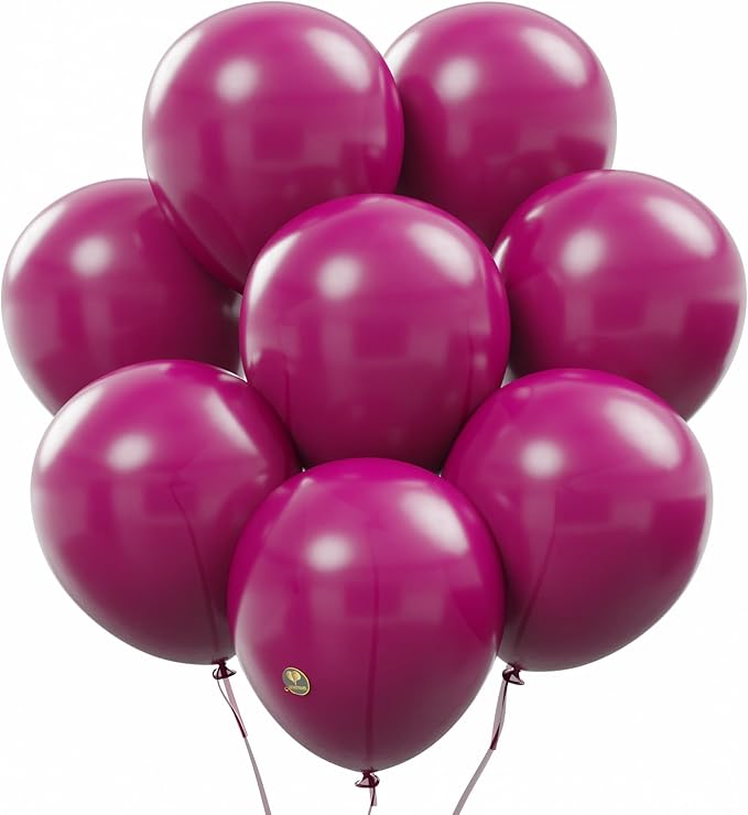 AFTERLOON® Biodegradable Balloons 24 pcs Magenta 10 Inch, Matte Color Thickened Extra Strong Natural Latex Helium Float, Multicolor Colorful Bulk Color ballon Globos Para Decoration De Fiestas Kids